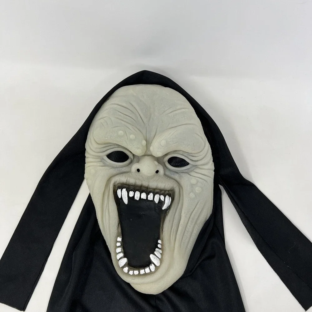 Vintage‎ 90's Pumpkin Time Skull Ghoul Monster Halloween Mask